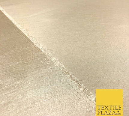 LIGHT GOLD Satin Backed Dupion SHANTUNG Raw Silk Fabric 100% Polyester 45" MG899