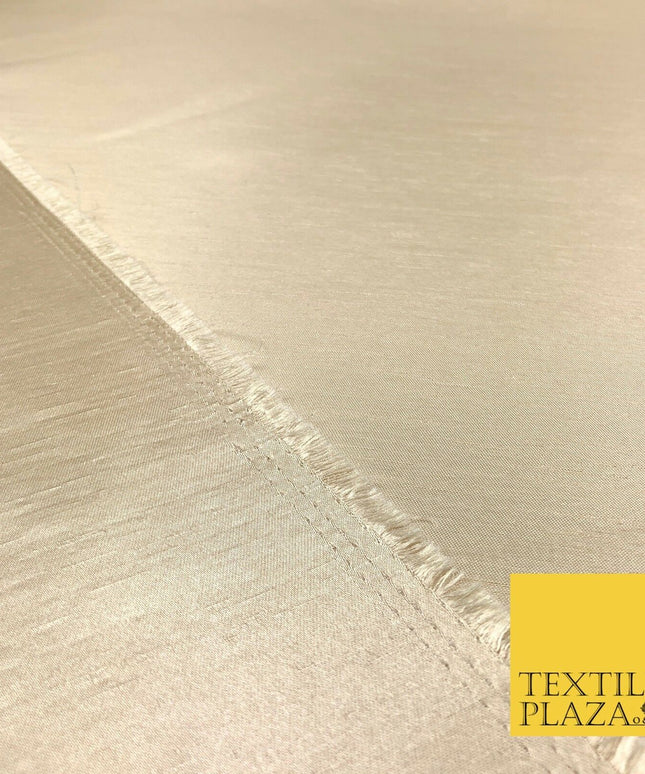 LIGHT GOLD Satin Backed Dupion SHANTUNG Raw Silk Fabric 100% Polyester 45" MG899