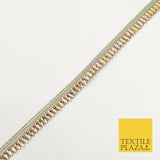 White Gold Infinite Diamonte Stone Trimming Ribbon Border Lace Ethnic Gota(X201)