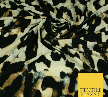 Jungle Leaves Floral Animal Cheetah Print Soft Stretch Jersey Dress Fabric Craft