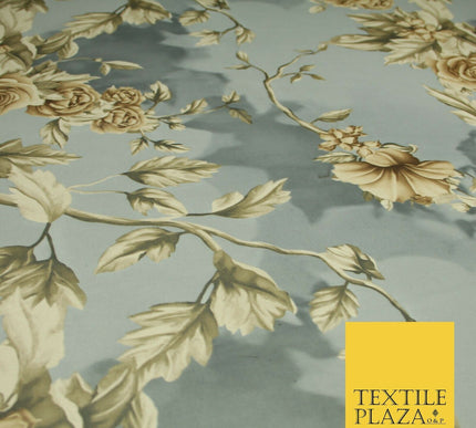 Various Floral Printed Gold Metallic Shimmer Georgette Dress Fabric Shaded Drape