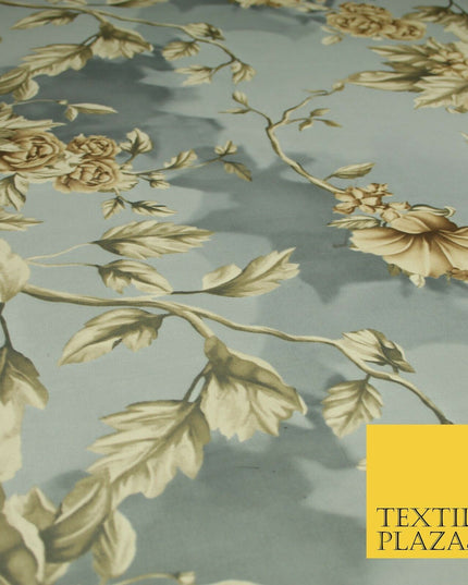 Various Floral Printed Gold Metallic Shimmer Georgette Dress Fabric Shaded Drape