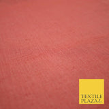 Dusty Salmon Pink Luxury Plain Cotton Linen Fabric 10 Colours Dress Craft 571