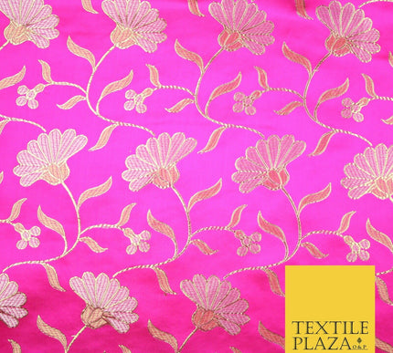 Traditional Oriental Chinese Brocade Metallic Floral Satin Jacquard Fabric 59"