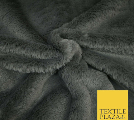 Luxury Plush Soft DUSTY GREY Suede Backed Short Pile Faux Fur Fabric 2296
