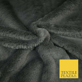 Luxury Plush Soft DUSTY GREY Suede Backed Short Pile Faux Fur Fabric 2296