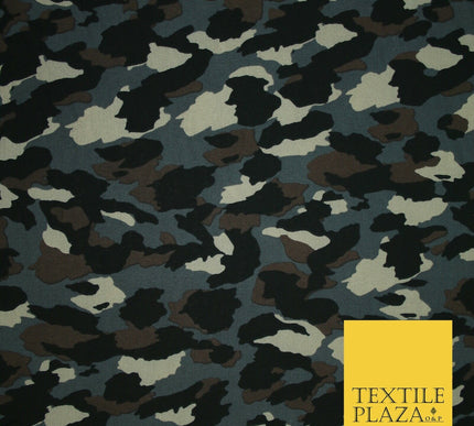 Premium Abstract Animal Mosaic Retro Printed Bubble Crepe Dress Fabric 58" 147cm