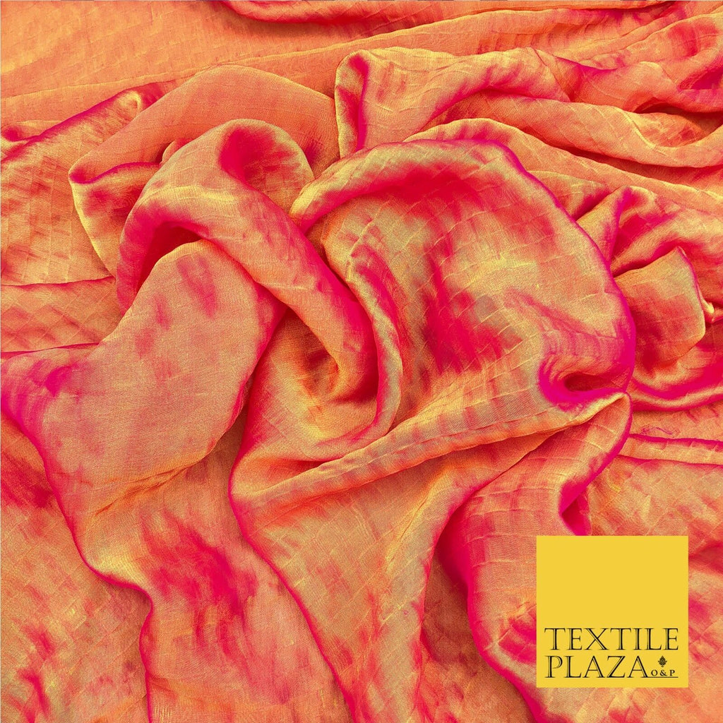 MANGO / PINK Two Tone Square Crushed Chiffon Dress Fashion Scarf Craft LA846