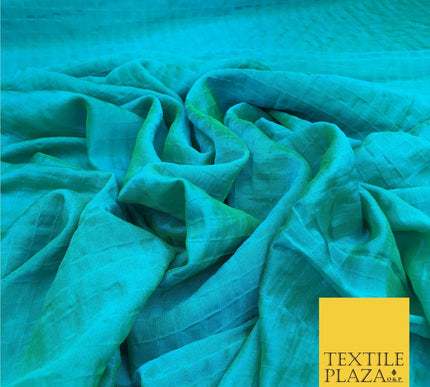 JADE GREEN/BLUE Two Tone Square Crushed Chiffon Dress Fashion Scarf Craft LA843