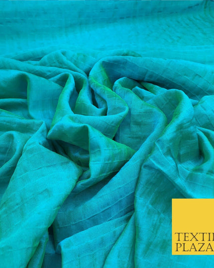 JADE GREEN/BLUE Two Tone Square Crushed Chiffon Dress Fashion Scarf Craft LA843