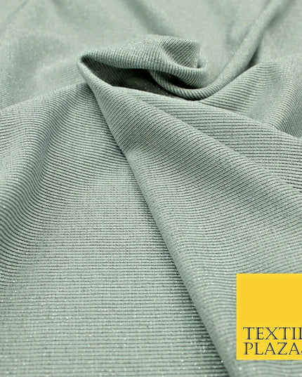 Silver Grey Glitter Shimmer Slinky Stretch Jersey Dress Fabric Backdrop 1955