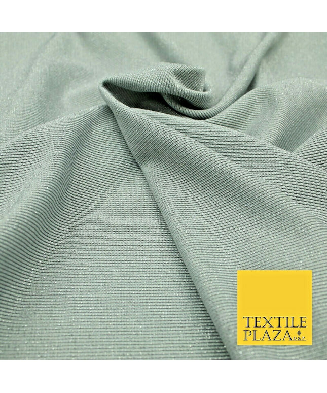 Silver Grey Glitter Shimmer Slinky Stretch Jersey Dress Fabric Backdrop 1955
