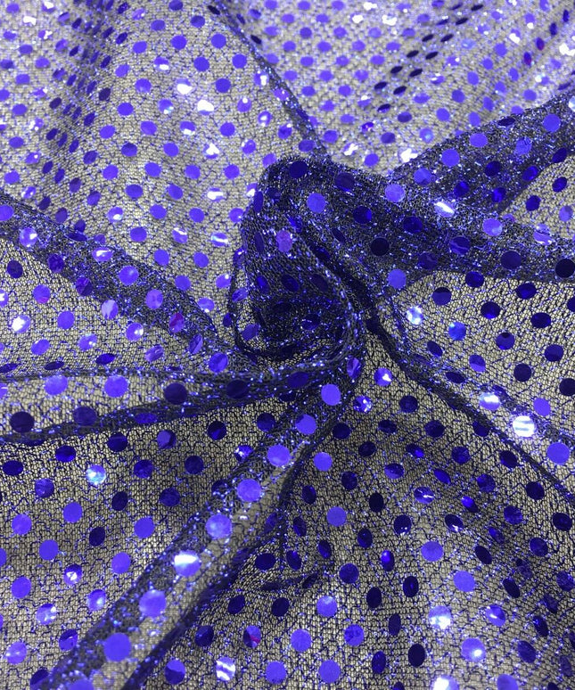 6mm Sequin Hologram Fabric - Shiny Sparkly Fancy Dress Dance -Per Metre - PURPLE