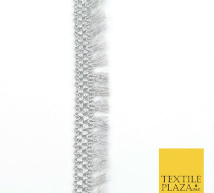 SILVER Mini Tassels Indian Woven Glitter Trim Ribbon Border Lace Ethnic X265