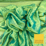 APPLE GREEN/BLUE Two Tone Square Crushed Chiffon Dress Fashion Scarf Craft LA845