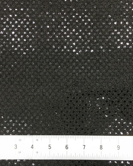 6mm Sequin Hologram Fabric - Shiny Sparkly Fancy Dress Dance - Per Metre - BLACK