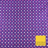 PURPLE PINK WHITE Spotted Winceyette Soft Brushed Cotton Dot Print Fabric R1065