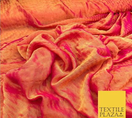 MANGO / PINK Two Tone Square Crushed Chiffon Dress Fashion Scarf Craft LA846