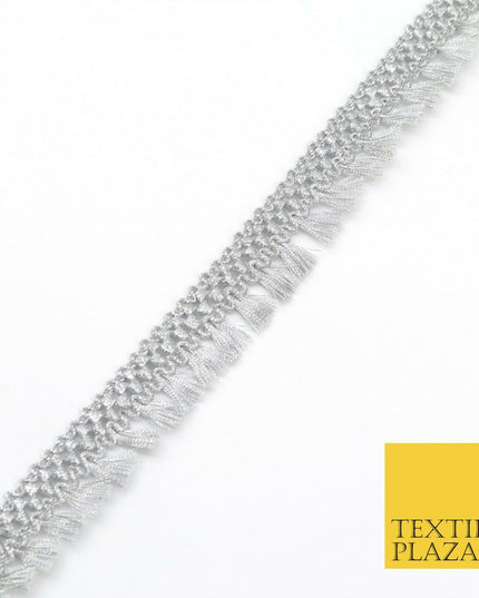 SILVER Mini Tassels Indian Woven Glitter Trim Ribbon Border Lace Ethnic X265