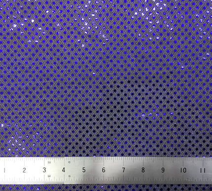 6mm Sequin Hologram Fabric - Shiny Sparkly Fancy Dress Dance -Per Metre - PURPLE