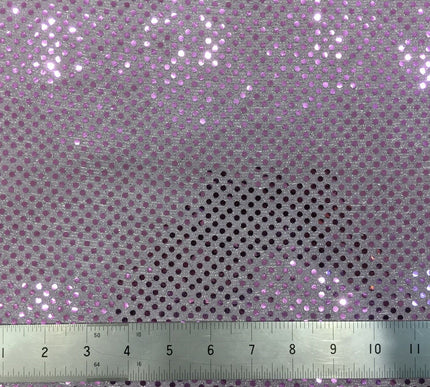 6mm Sequin Hologram Fabric - Shiny Sparkly Fancy Dress Dance - Per Metre - LILAC