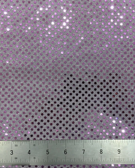 6mm Sequin Hologram Fabric - Shiny Sparkly Fancy Dress Dance - Per Metre - LILAC