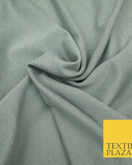 Silver Grey Glitter Shimmer Slinky Stretch Jersey Dress Fabric Backdrop 1955