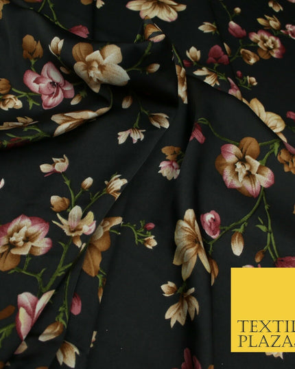 High Quality Polka Dot Spot Hearts Floral Printed Chamoise Satin Dress Fabric