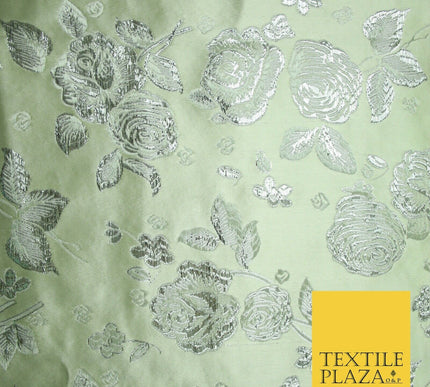 Traditional Oriental Chinese Brocade Metallic Floral Satin Jacquard Fabric 59"