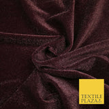 Premium Plain Shimmer Sparkle Velvet Dress Fabric Craft Fashion 2 Way Stretch