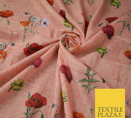 Mix Floral Digital Printed Cotton Feel Polyester Summer Soft Flower Dress Fabric