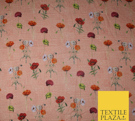 Mix Floral Digital Printed Cotton Feel Polyester Summer Soft Flower Dress Fabric