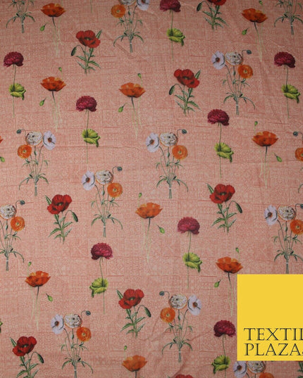 Mix Floral Digital Printed Cotton Feel Polyester Summer Soft Flower Dress Fabric