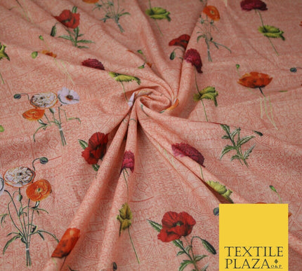 Mix Floral Digital Printed Cotton Feel Polyester Summer Soft Flower Dress Fabric