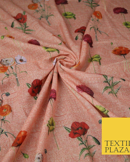 Mix Floral Digital Printed Cotton Feel Polyester Summer Soft Flower Dress Fabric