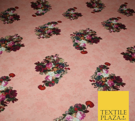 Mix Floral Digital Printed Cotton Feel Polyester Summer Soft Flower Dress Fabric