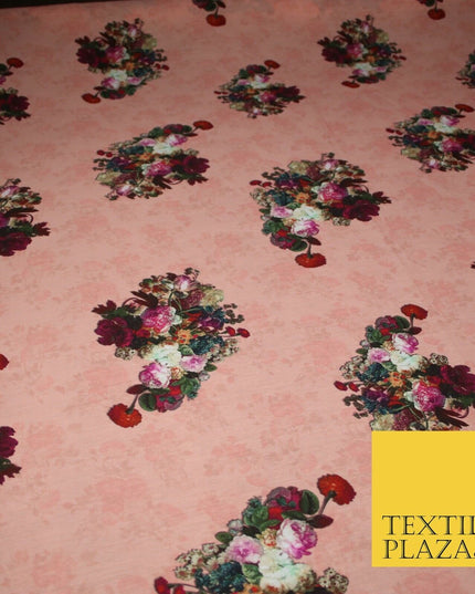 Mix Floral Digital Printed Cotton Feel Polyester Summer Soft Flower Dress Fabric