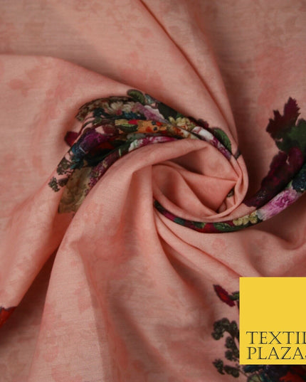 Mix Floral Digital Printed Cotton Feel Polyester Summer Soft Flower Dress Fabric