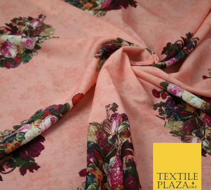 Mix Floral Digital Printed Cotton Feel Polyester Summer Soft Flower Dress Fabric