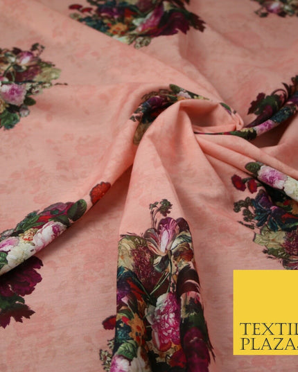 Mix Floral Digital Printed Cotton Feel Polyester Summer Soft Flower Dress Fabric