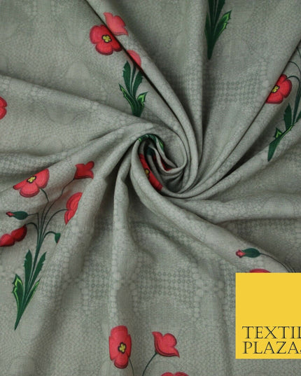 Mix Floral Digital Printed Cotton Feel Polyester Summer Soft Flower Dress Fabric