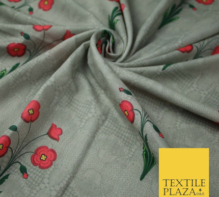 Mix Floral Digital Printed Cotton Feel Polyester Summer Soft Flower Dress Fabric