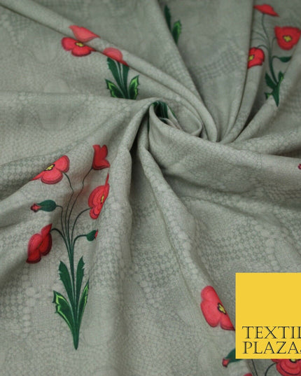 Mix Floral Digital Printed Cotton Feel Polyester Summer Soft Flower Dress Fabric