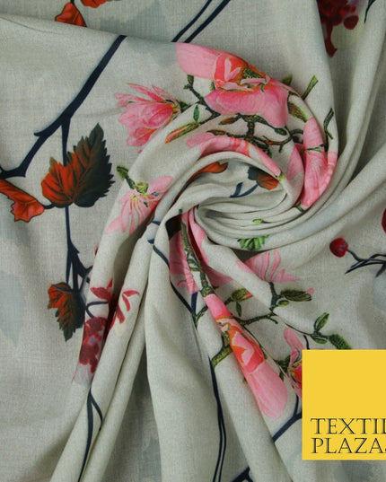 Mix Floral Digital Printed Cotton Feel Polyester Summer Soft Flower Dress Fabric