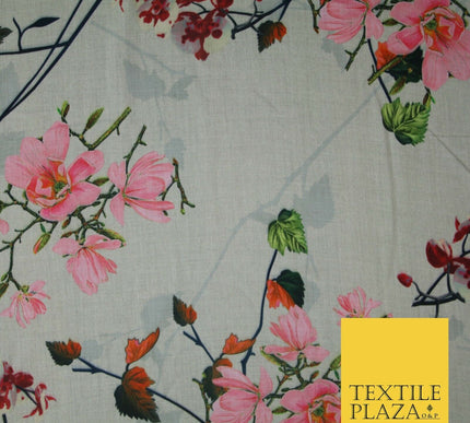 Mix Floral Digital Printed Cotton Feel Polyester Summer Soft Flower Dress Fabric