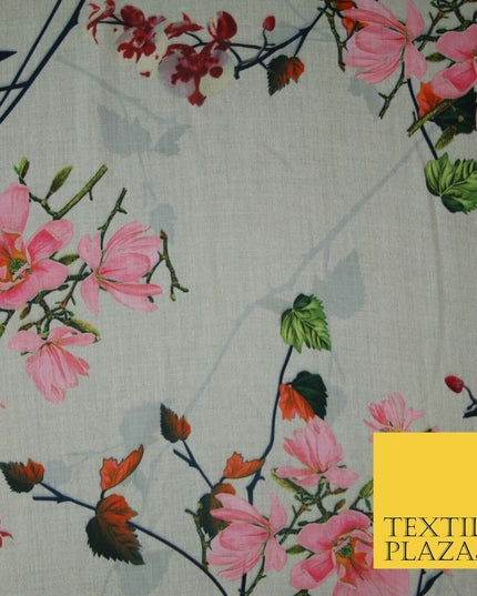 Mix Floral Digital Printed Cotton Feel Polyester Summer Soft Flower Dress Fabric