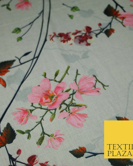 Mix Floral Digital Printed Cotton Feel Polyester Summer Soft Flower Dress Fabric