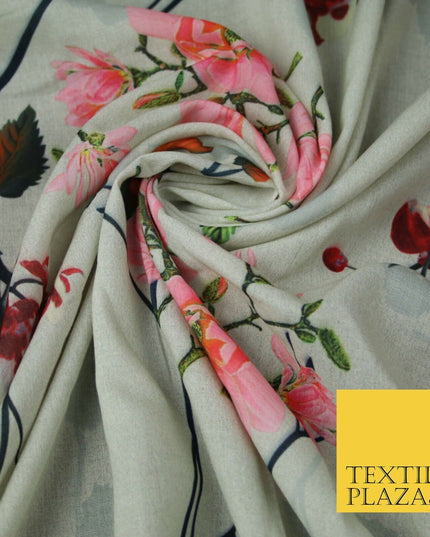 Mix Floral Digital Printed Cotton Feel Polyester Summer Soft Flower Dress Fabric