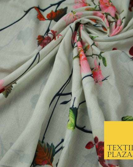 Mix Floral Digital Printed Cotton Feel Polyester Summer Soft Flower Dress Fabric