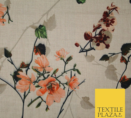 Mix Floral Digital Printed Cotton Feel Polyester Summer Soft Flower Dress Fabric